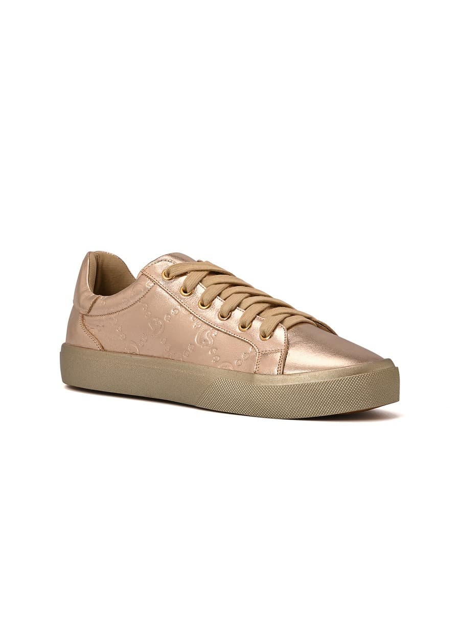 Golden Metallic Gold Sneakers