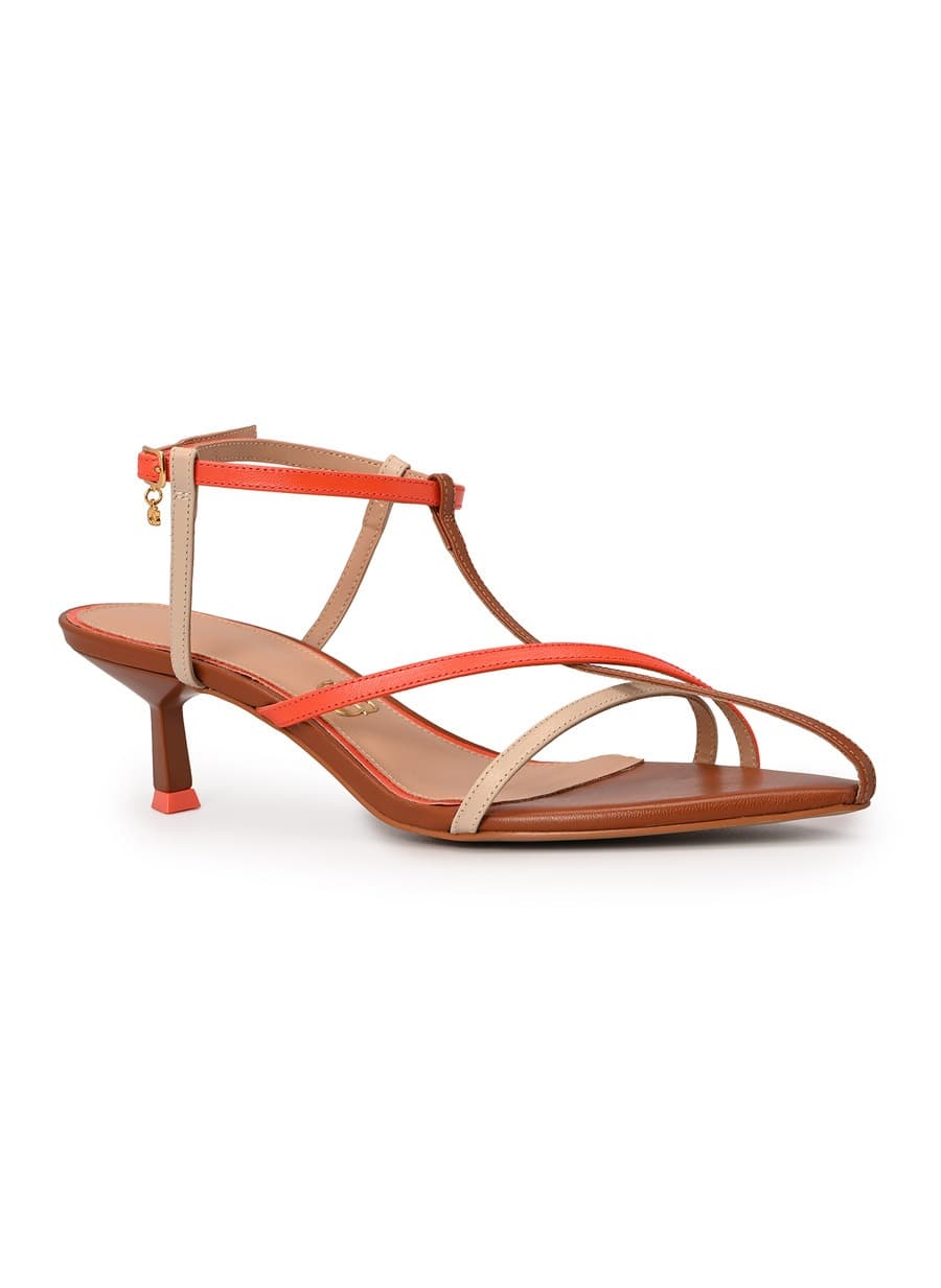 Brown Delicate Straps Sandal