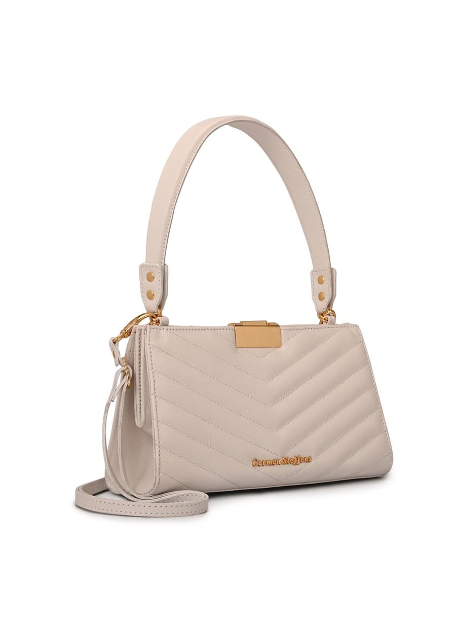 White Bianco Quilted Shoulder Bag