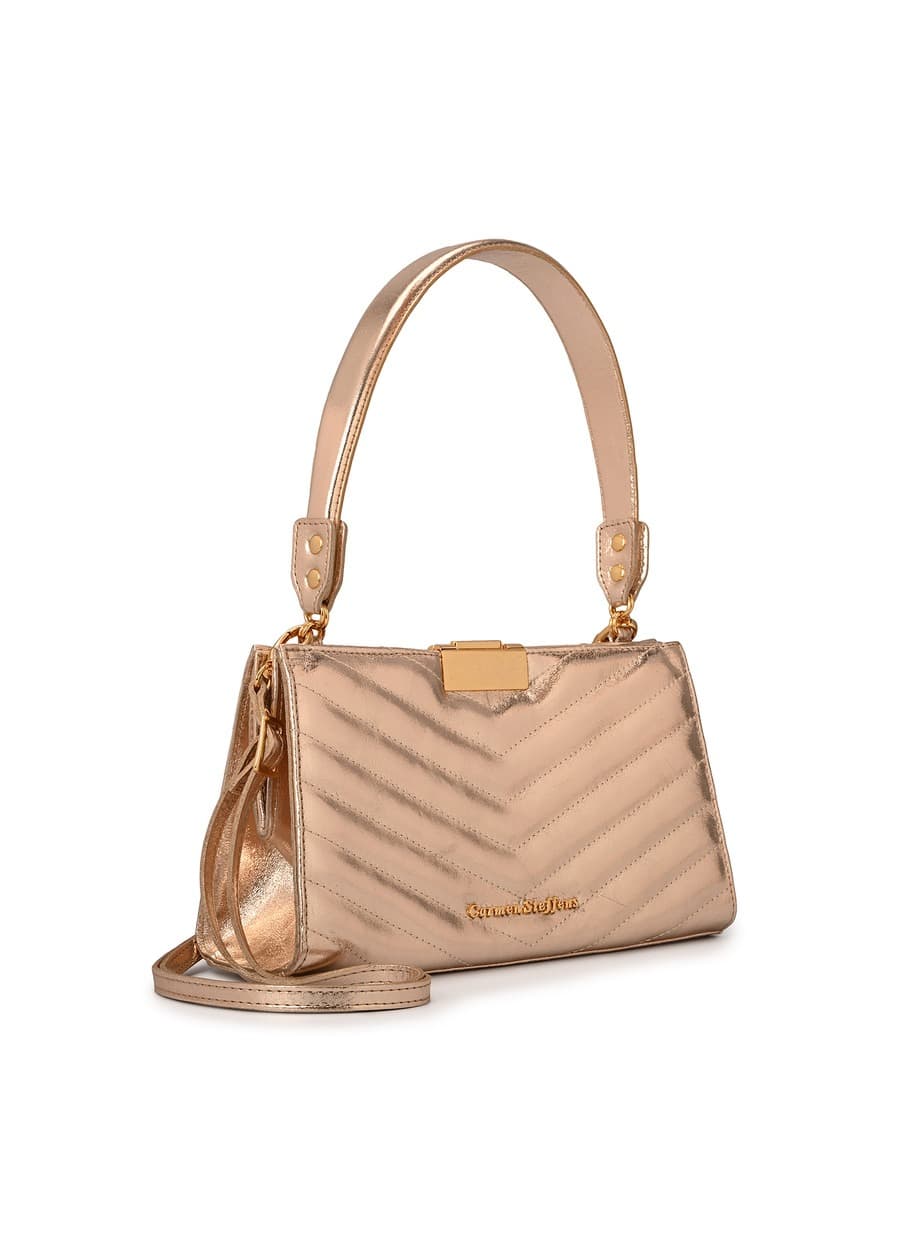 Gold Quilted Shoulder Bag