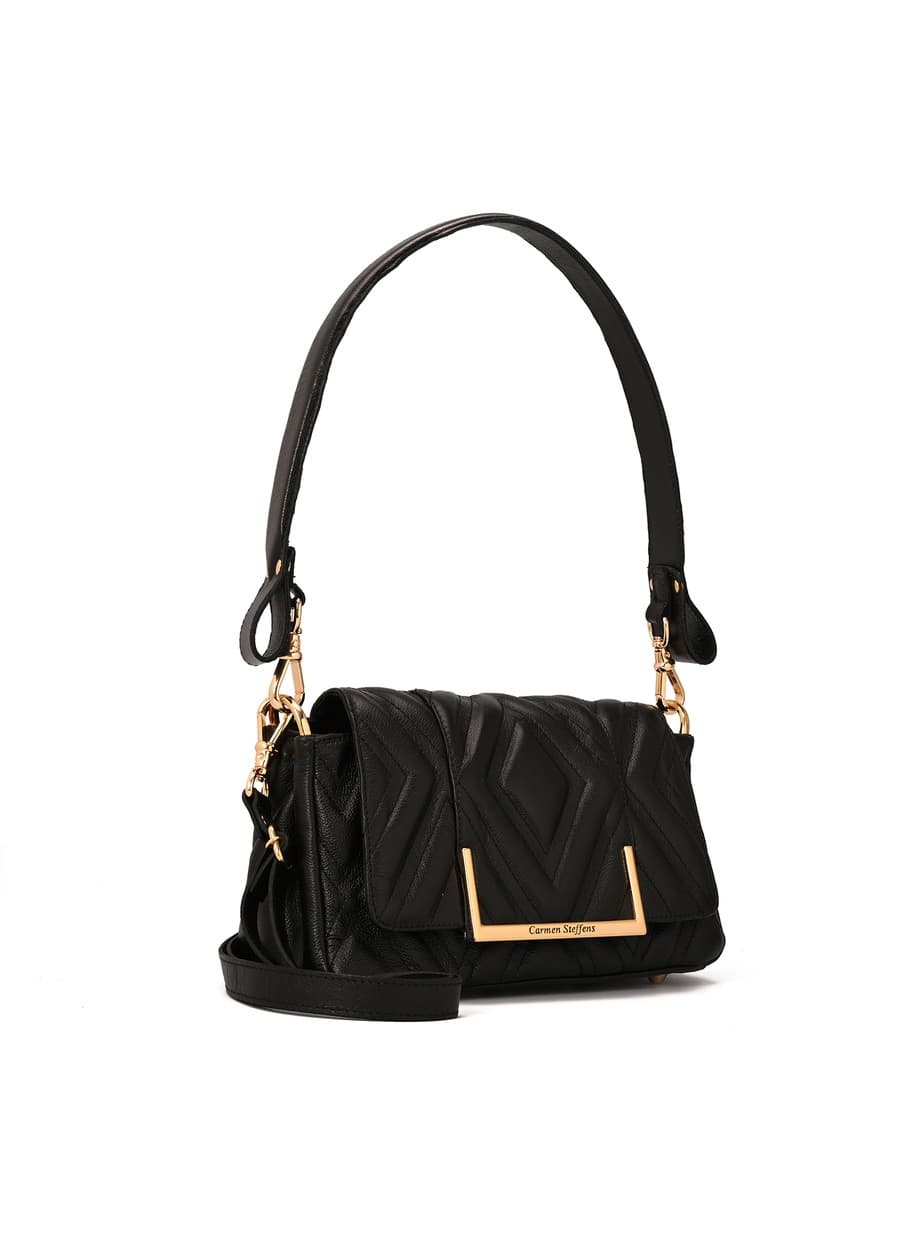 Quilted Black Leather Bag