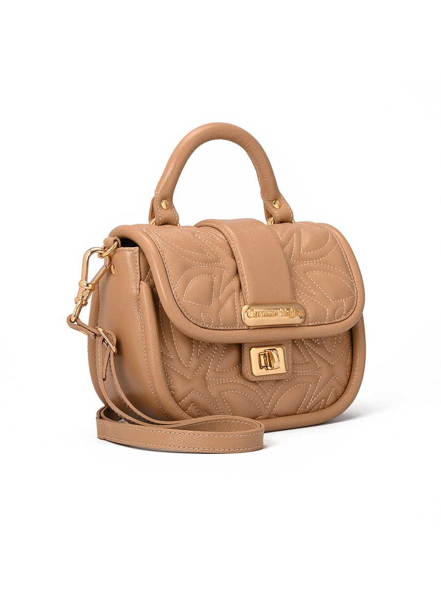 Beige Top Handle Bag