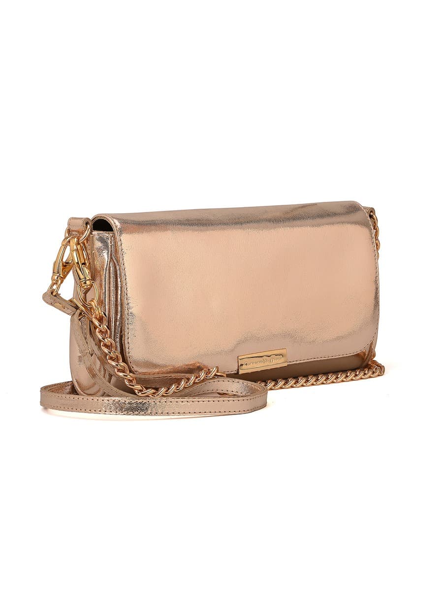 Golden Gold Baguette Bag