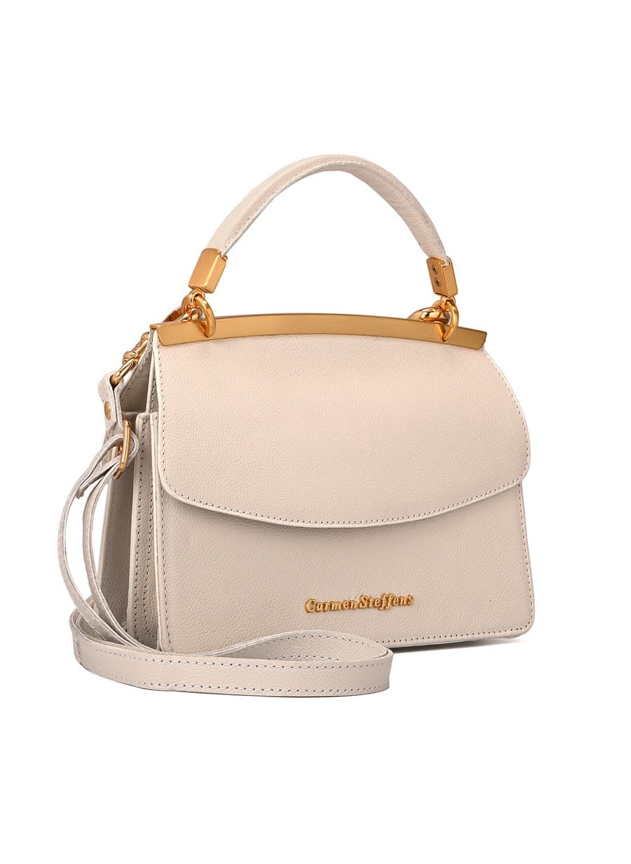 Bianco White Reversible Leather Tote