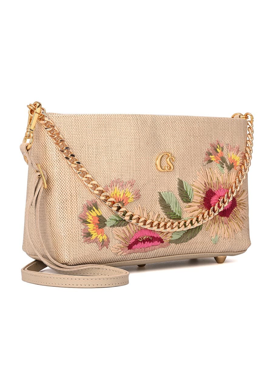 Golden Embroidered Bag