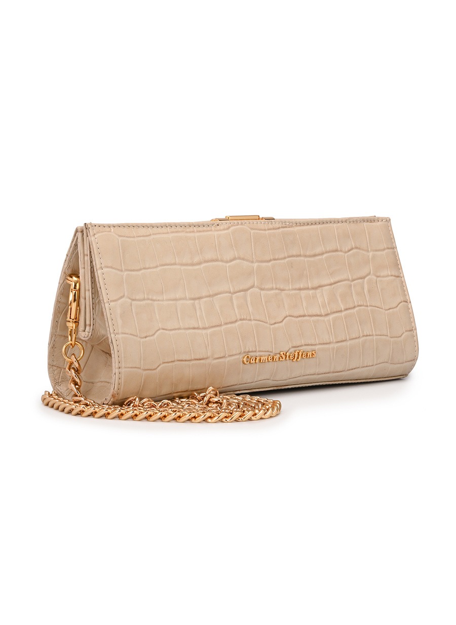 Off-white Croco Leather Crossbody Bag