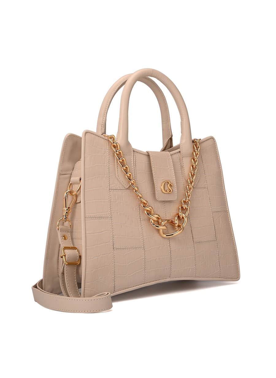 Structured Bag New Ice with Chain