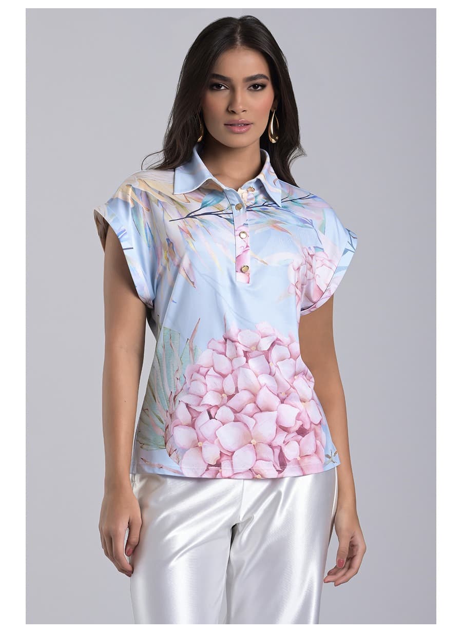 Printed Knit Blouse