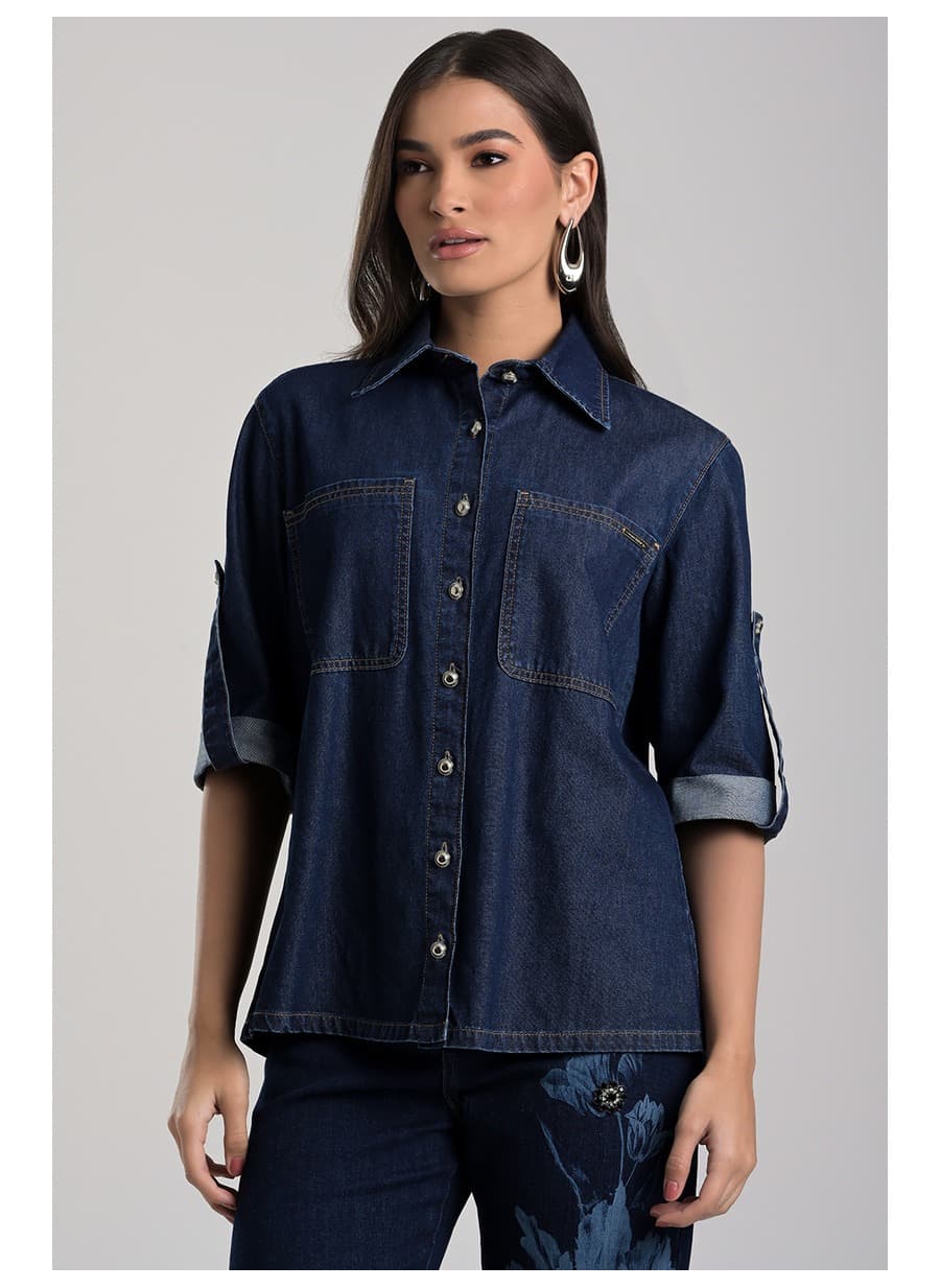 Jeans Shirt Flower