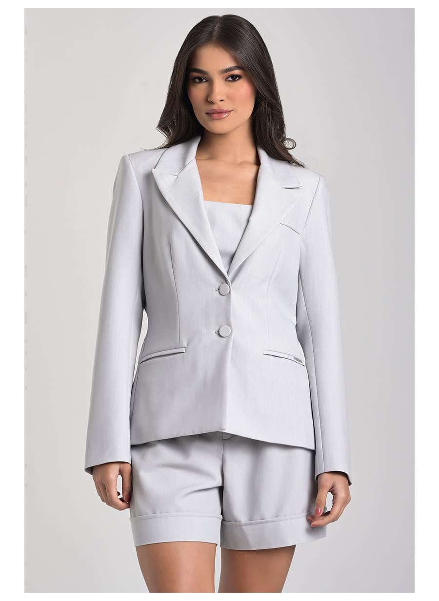 Double-Breasted Natural Blazer