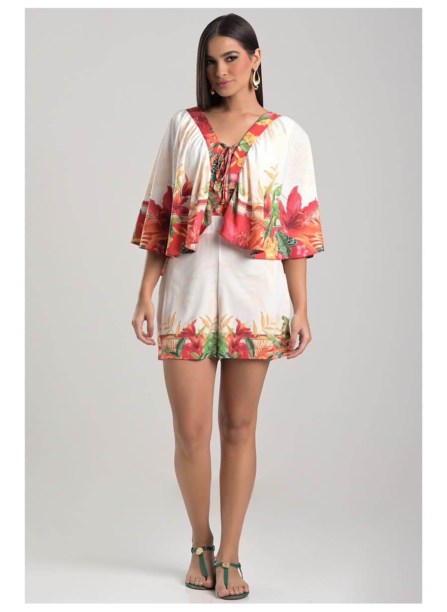 Gode Sleeve Printed Romper