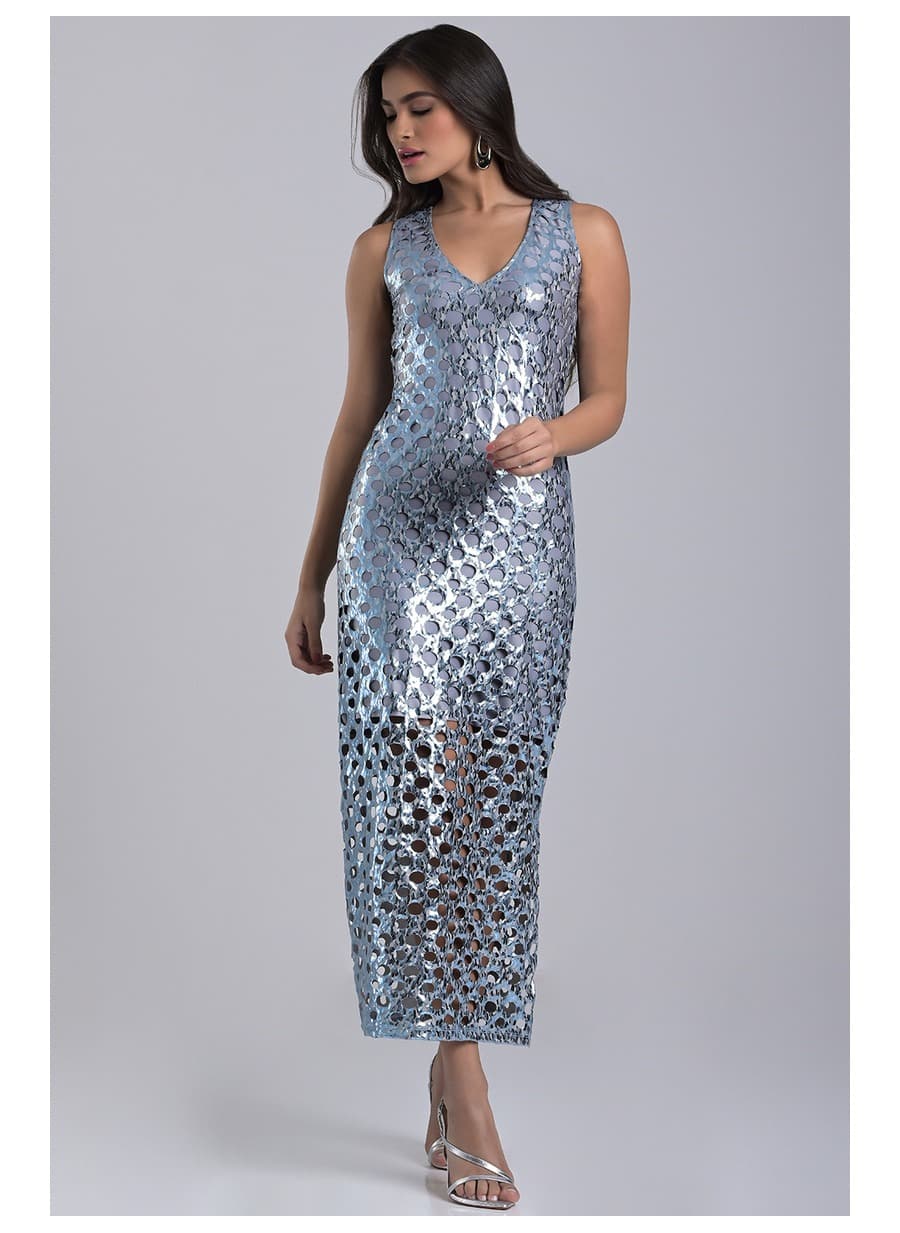 Silver Longuette Dress