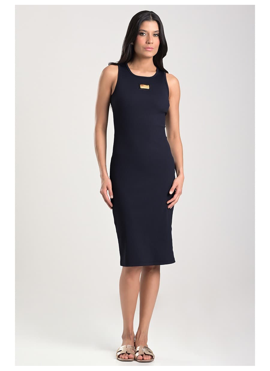 Black Racerback Knit Dress