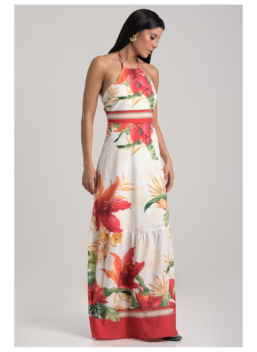 Long Dress with Distinctive Borders