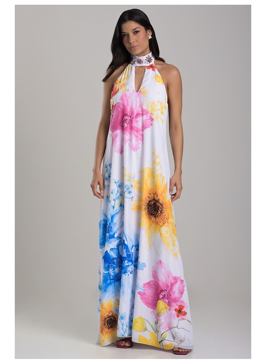 Long Halter Neck Dress