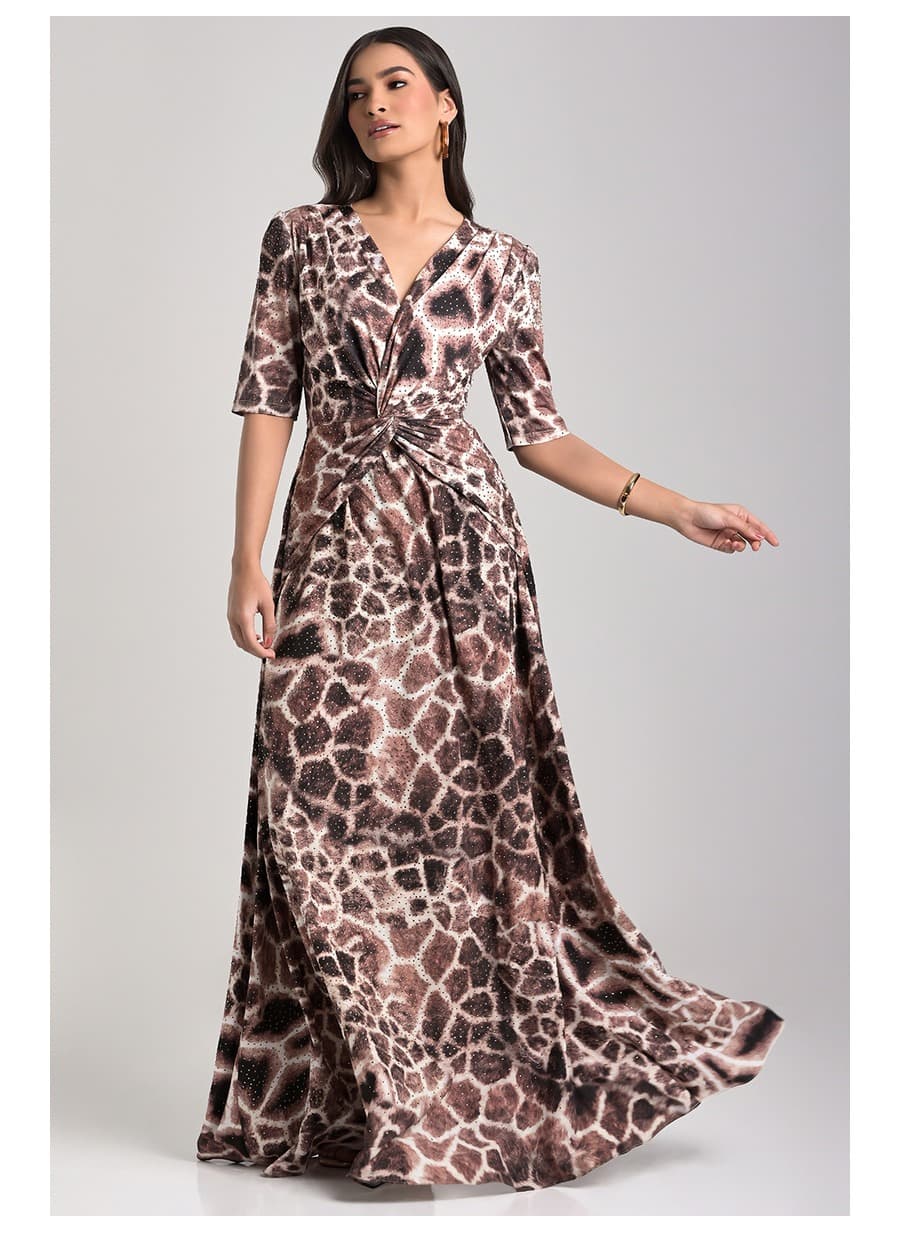 Printed Twist Dress