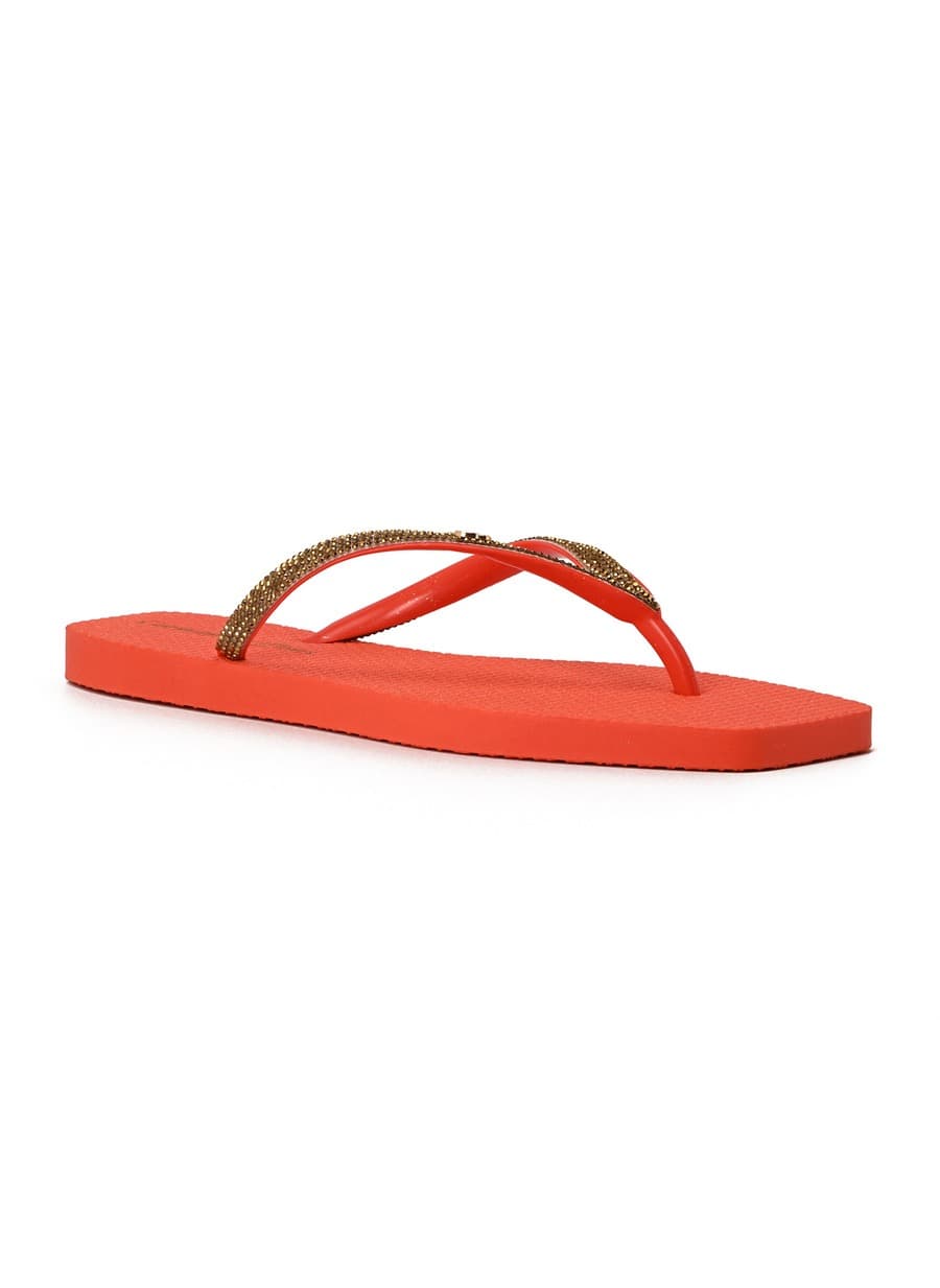 Orange Shine Flip-Flop