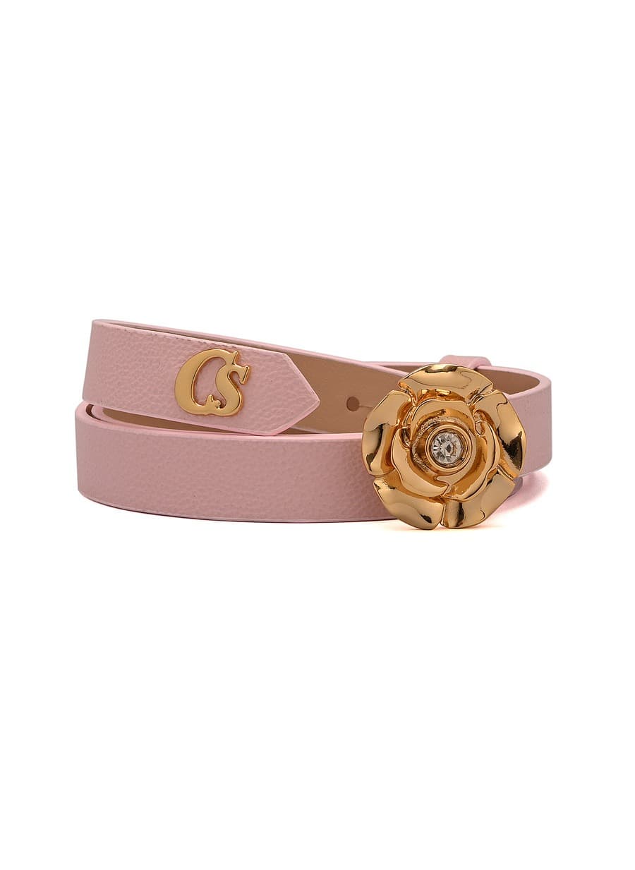 Belt Buckle Lily Pink Flower