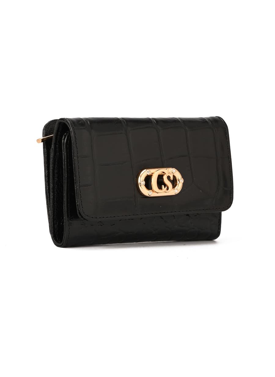 Wallet Featuring CS Logo with Crystals
