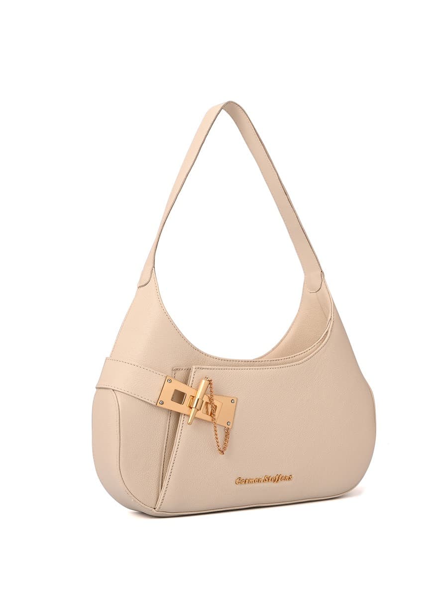 Hobo Bag Golden Clasp Silk