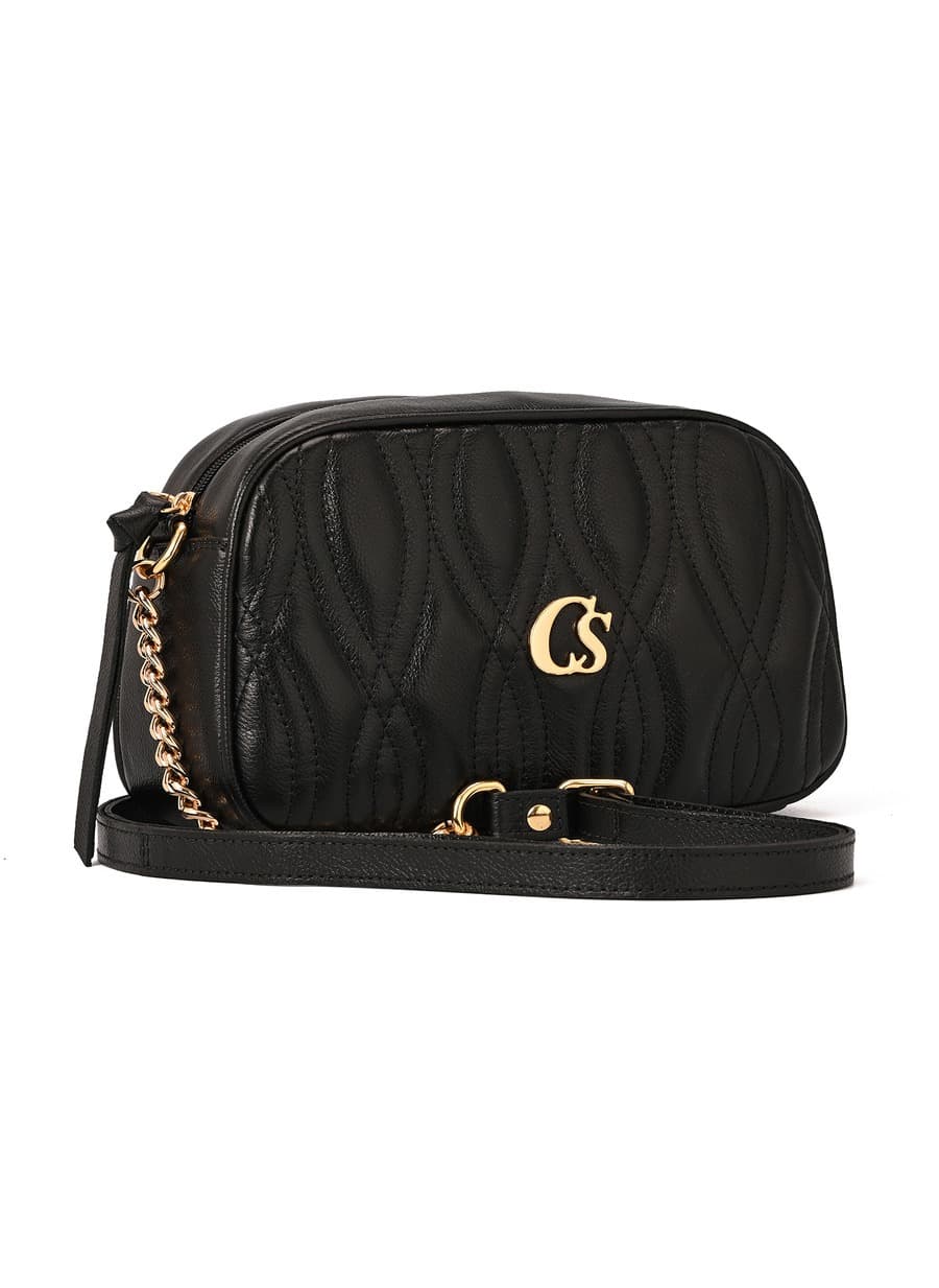 Quilted Bag Texture Black