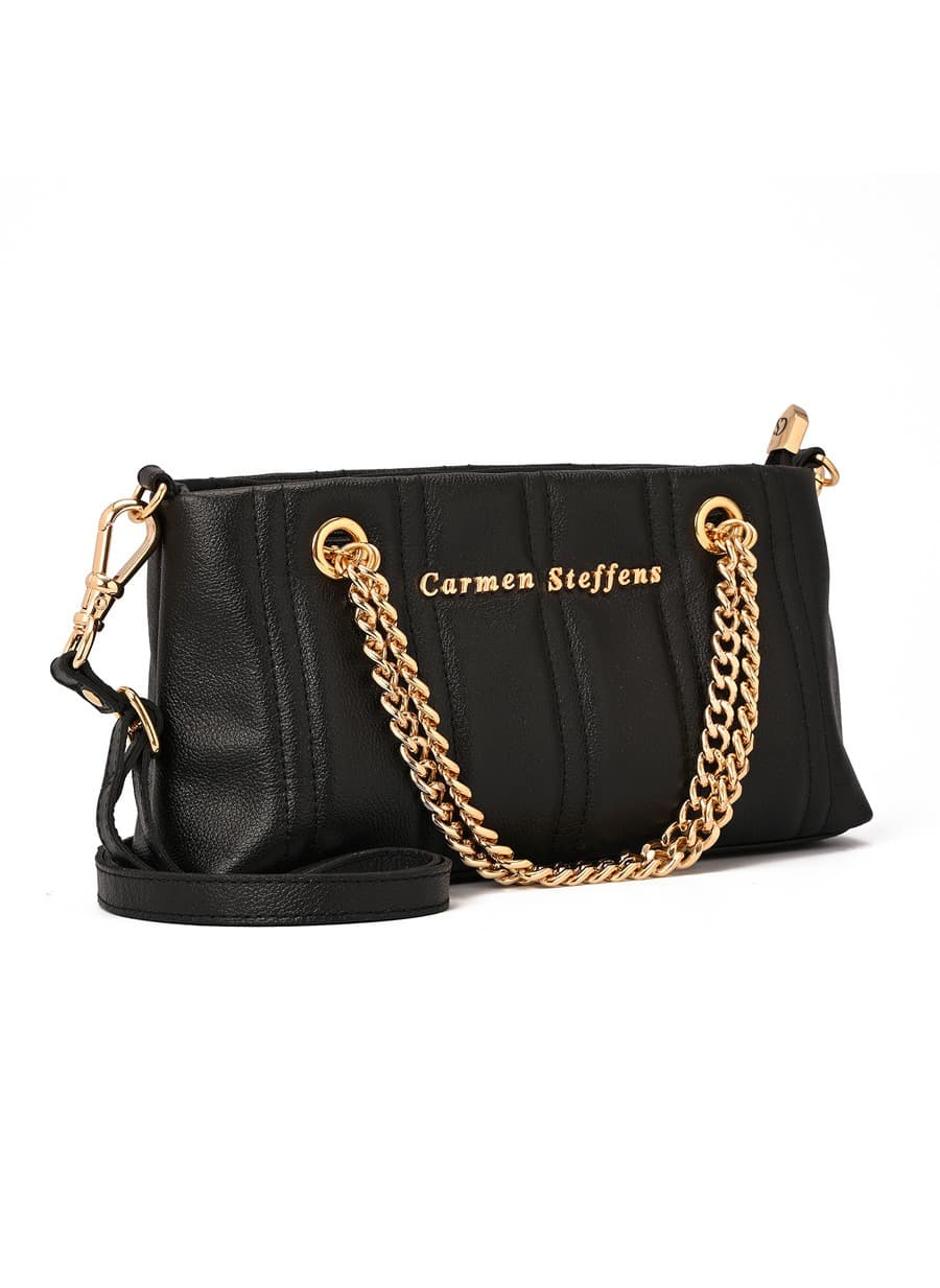Quilted Bag Chains Black