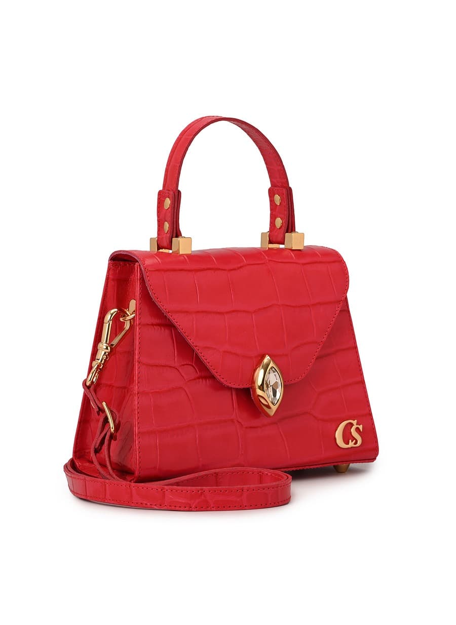Top Handle Bag Red Orchid