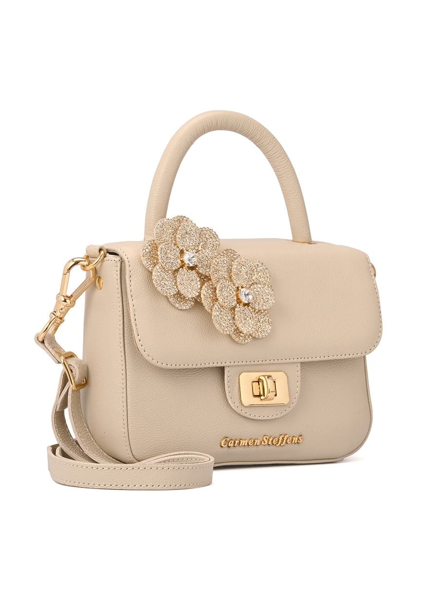 Top Handle Bag Flower Off-White