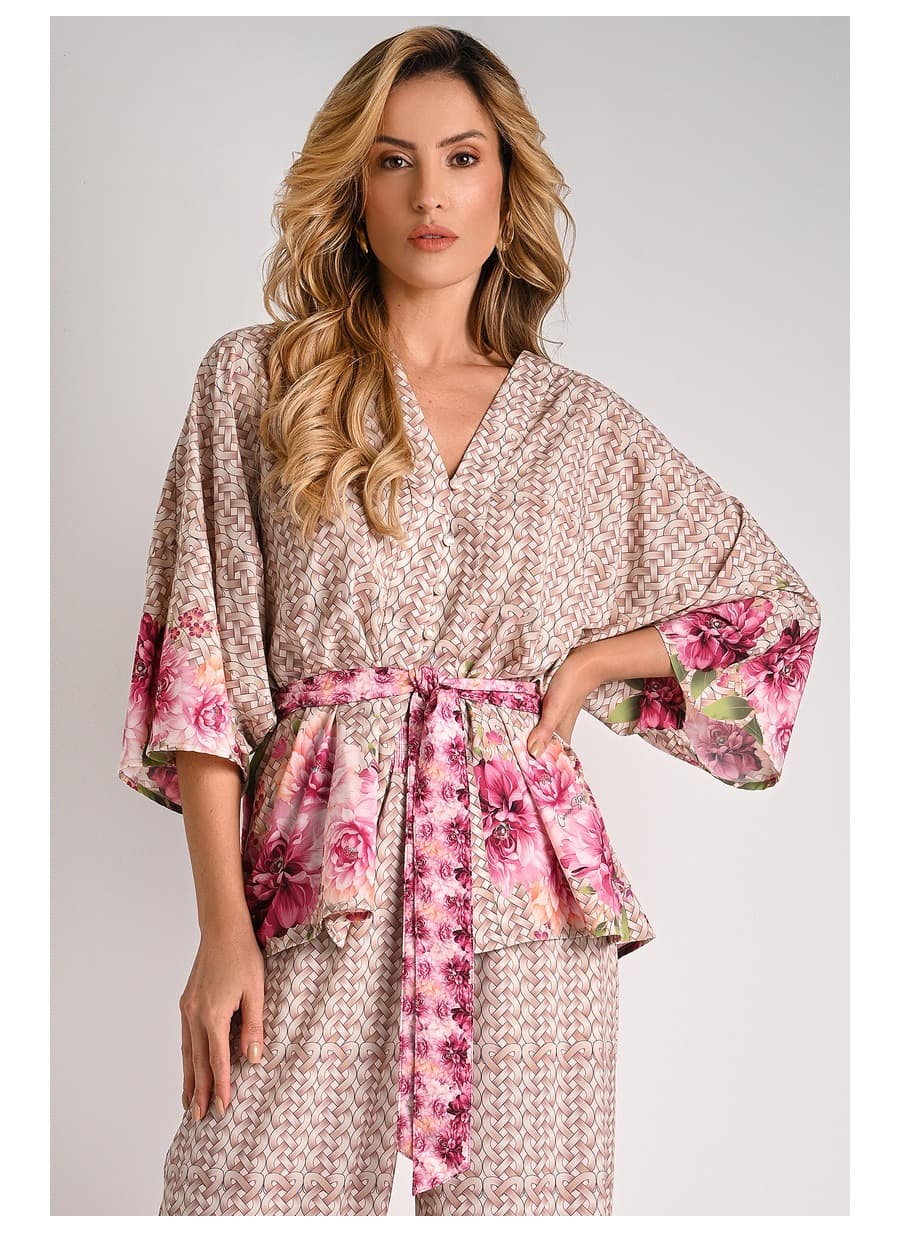 Loose Blouse With Belt