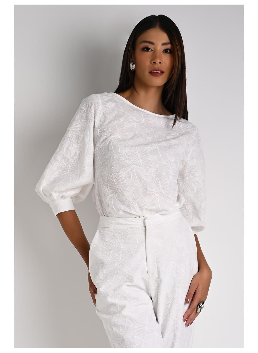Puff Sleeve Blouse Off-White