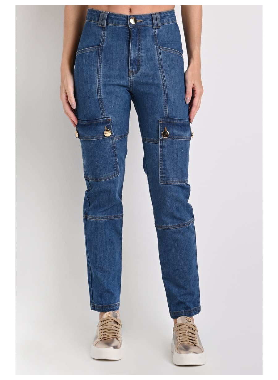 Straight Mom Jeans With Pockets