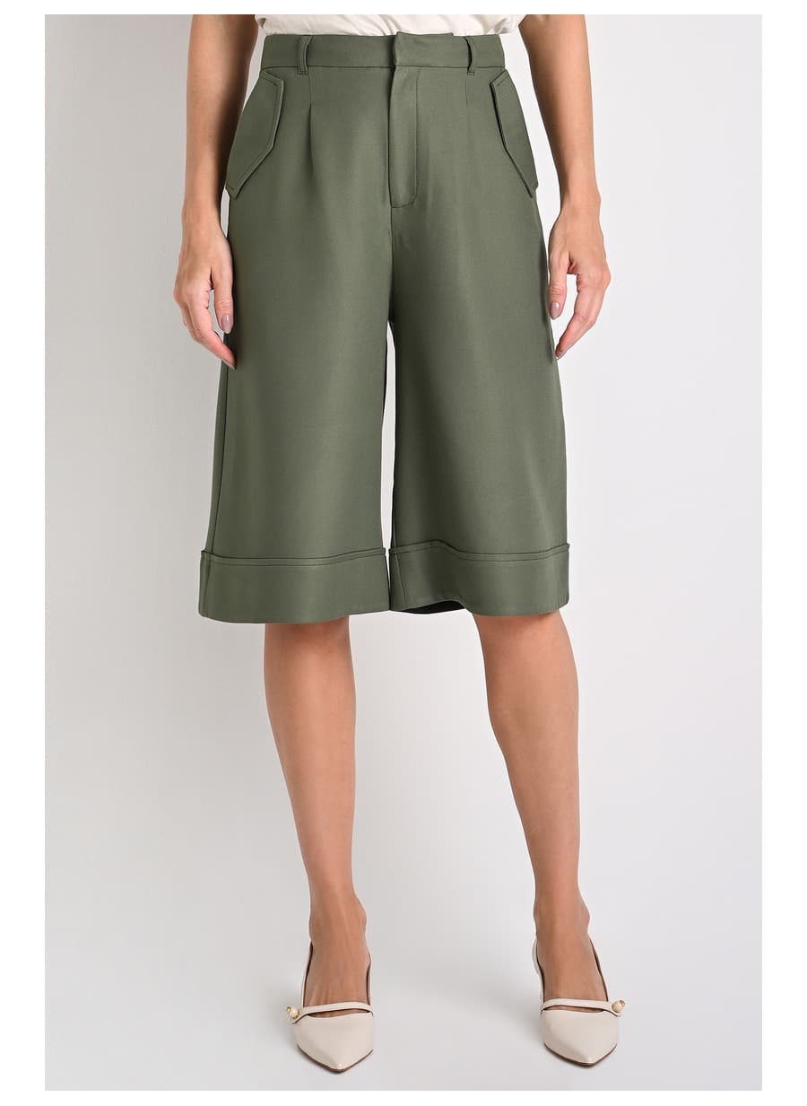Maxi Bermuda With Military Hem
