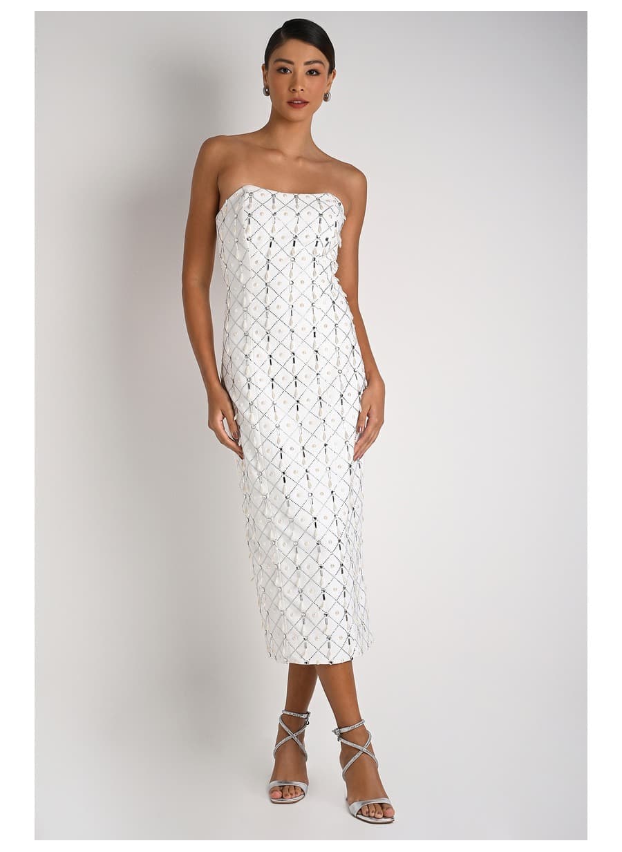 Off-White Luxury Strapless Dress