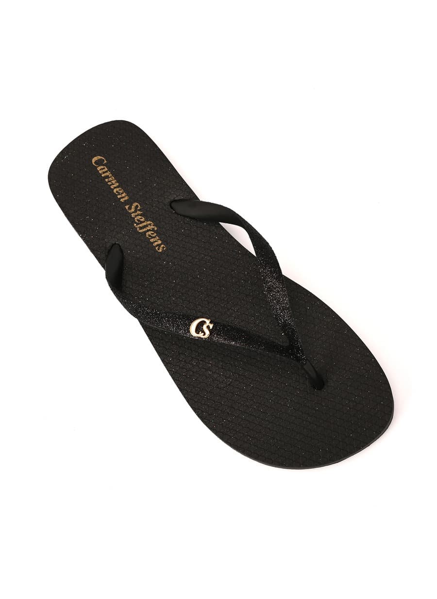Black Shiny Flip-Flop