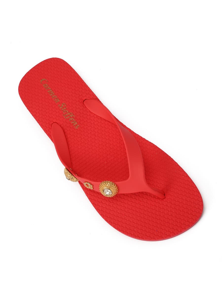 Flip-flops with Pink Pepper Ornament