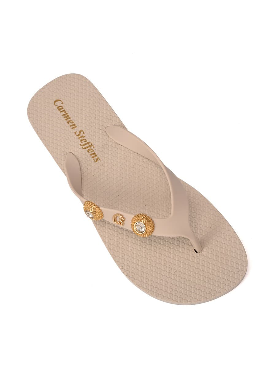 Off-White Decorative Flip-Flop